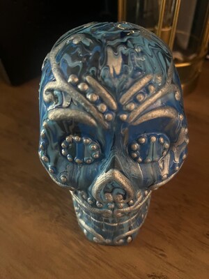Hand painted sugar skull, Day of the Dead skull - image2
